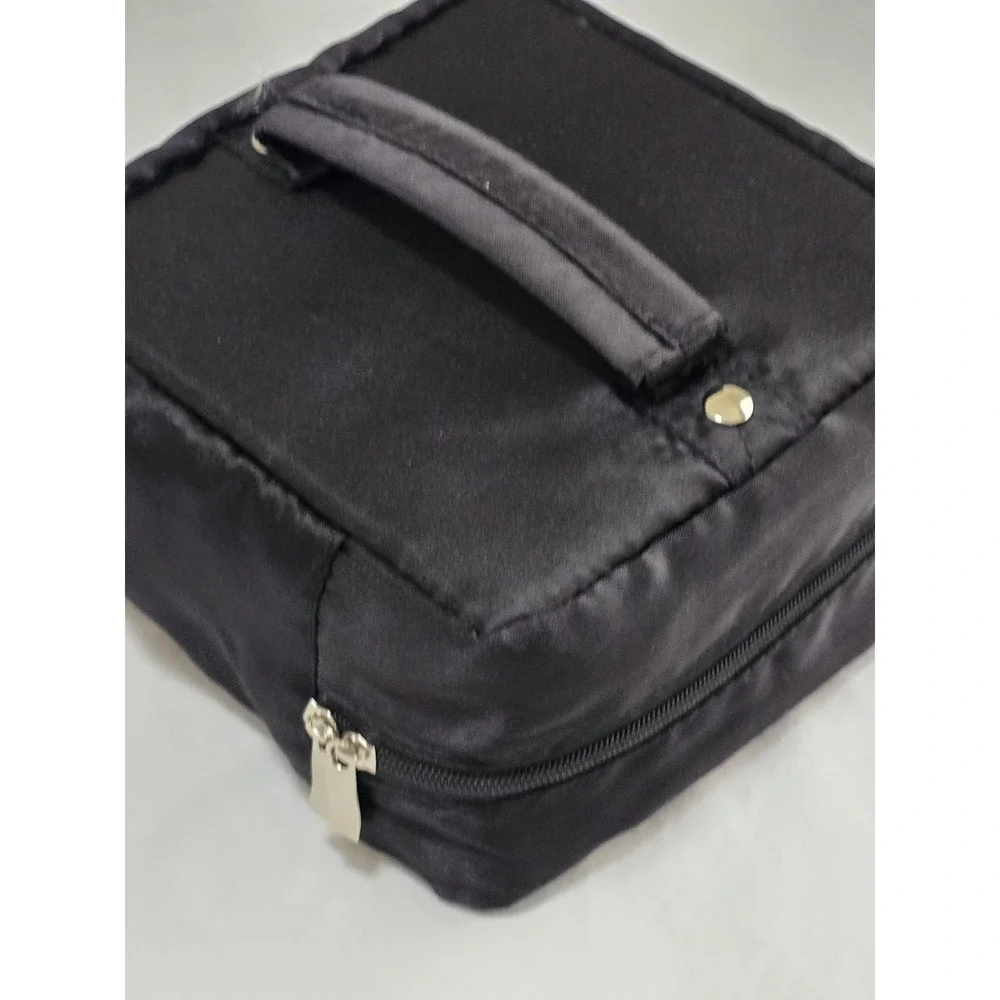 Jewelry Pouch Travel 6 Pockets Zippers Loepard Organizer‎ Handle Slick /0416